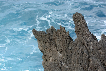 along the wild coast of Madeira, Portugal
