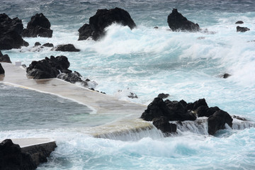 along the wild coast of Madeira, Portugal