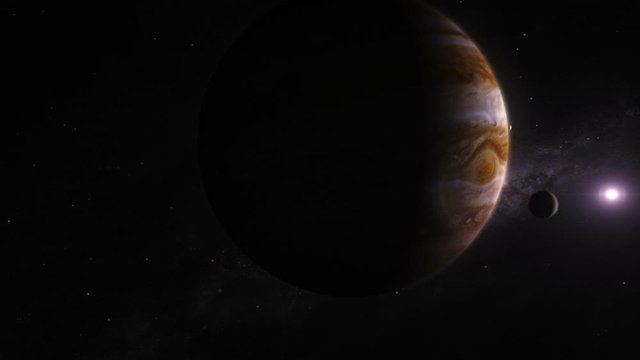 Journey through the Solar System passing by Saturn, Jupiter, Asteroids Belt and Mars ending on Earth. 