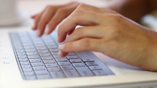 Typing on a Keyboard. Female hands. 3 different shot angles. Loopable. Second and third shots are loopable from frame 299 to 533 and from frame 534 to 791. 