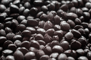 Black polymer dye in granules, background texture