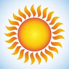 Sun Orange Sunburst clip-art