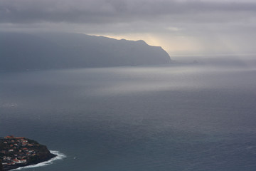 Fototapeta na wymiar along the wild coast of Madeira, Portugal