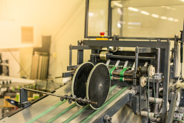 Fototapeta premium Machine part of a paper transport belt