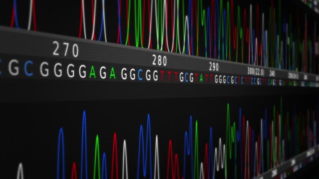 DNA Sequence. Lateral view. Black-Blue. 2 videos in 1 file. Lateral view of DNA sequences. Loopable. More options in my portfolio.  