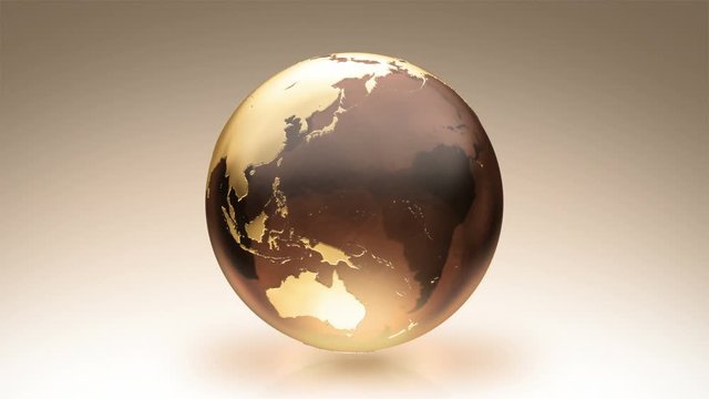 Globe. Luma matte. Brown. Spinning Earth over white background. More options in my portfolio. 