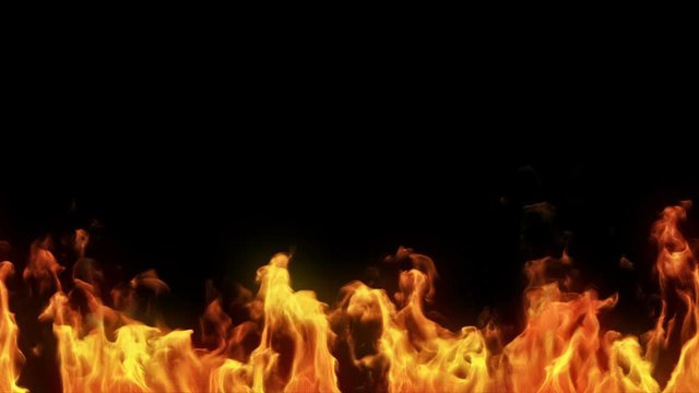Highly detailed flames. Tilable with alpha matte. Perfect to compose. This video is tilable: you can repeat it as many times as you want to left and right. More options in my portfolio.
