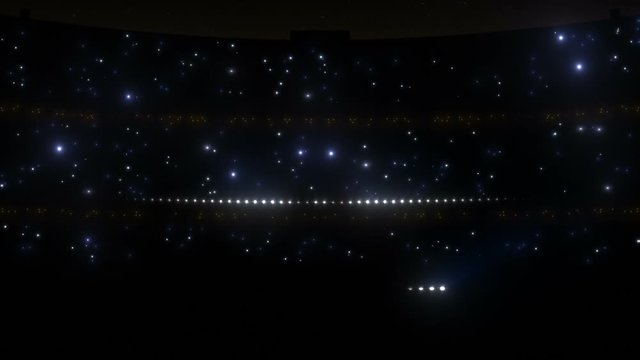Stadium floodlights. Blue. Shiny lights turning on and off. More color options in my portfolio.