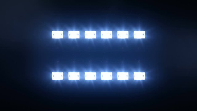 Stage lights. Square. Floodlights shining brightly and turning on and off. Blue/amber. More color options in my portfolio.