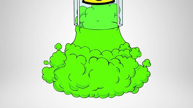 Monster death. Radiation. Luma matte. Classic animated monster under radiation. More options in my portfolio.  