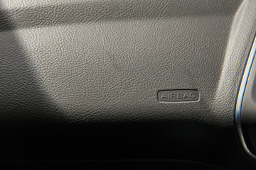 car airbag. safety on the roads. saving the life of the driver and passenger