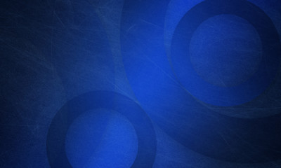  blue background with white circle rings in faded distressed vintage grunge texture design, old geometric pattern paper 