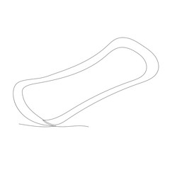 continuous single line drawing, feminine pad