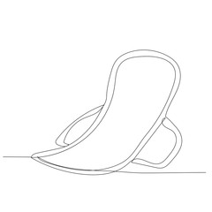  isolated, continuous single line drawing, feminine pad