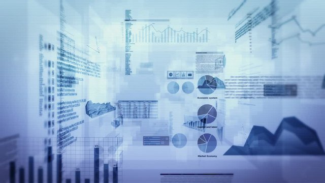 Financial data and charts. Dolly in. Loop able. Cyan-Green. 2 videos in 1 file. Financial data and charts showing increasing profits. More color options in my portfolio.