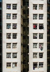 windows on residential building , house facade