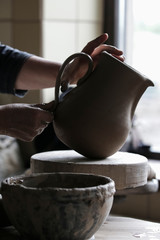 Pottery making. National pottery. Environmentally friendly ceramic dishes