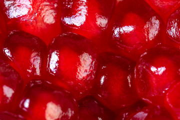 Ripe pomegranate fruit with selective focus. pomegranate for healthy food