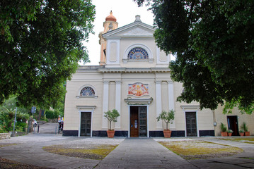 Fototapeta na wymiar Chiesa di Sant'Ambrogio a Zoagli