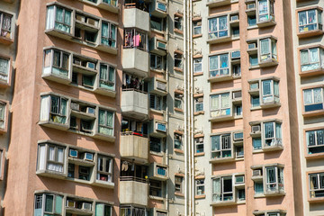 residential building facade, real estate exterior, HongKong
