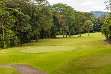 Landscape at the golf course. Tropical zone