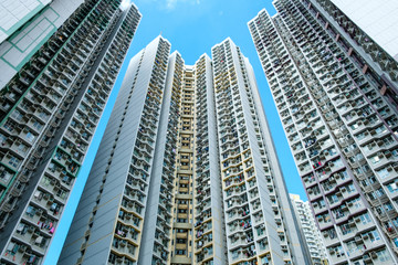 residential skyscraper building, real estate exterior, HongKong