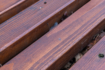 Close Up Old Weathered Reddish Wooden Logs