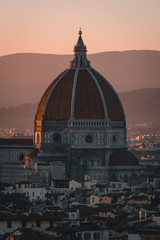 Fototapeta na wymiar Sunset Cathedral Duomo in Florence, Italy