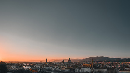 Sunset over Italian City | Florence Italy