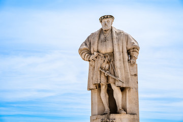 Fototapeta premium Statue of King John III João III in the main square of the University of Coimbra, Portugal