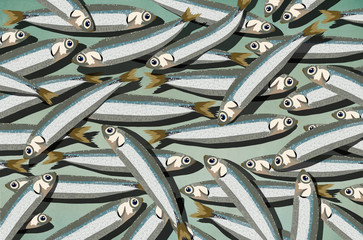Pile of sardines