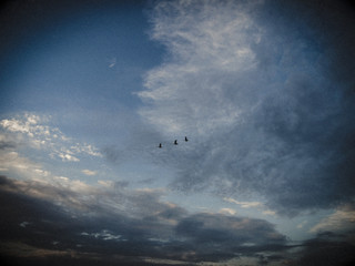 dramatic sky with clouds