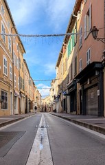 Naklejka na ściany i meble Empty street in Saint-Tropez