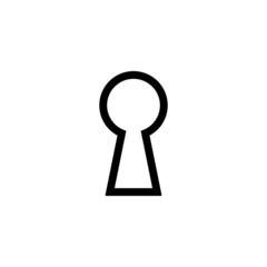 Keyhole. Black flat icon. Vector illustration symbol