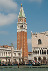 Naklejka premium Venice, Italy: View of Campanile at the Piazza San Marco (St Mark's Campanile, Italian: Campanile di San Marco)