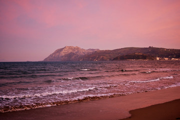 Fototapeta na wymiar laredo beach view in december
