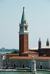 Venice, Italy: Church San Giorgio Maggiore, a 16th-century Benedictine church on the island of the same name in Venice