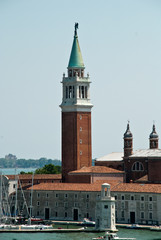 Venice, Italy: Church San Giorgio Maggiore, a 16th-century Benedictine church on the island of the...
