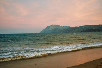 Fototapeta na wymiar laredo beach view in december