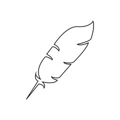 Feather icon vector in trendy style design