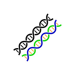 Fototapeta premium DNA icon vector in simple design