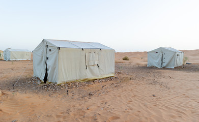 Tent camp in Sahara desert