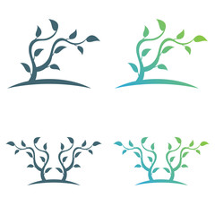 Abstract tree concept logo. Plant vector symbol.
