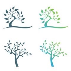 Abstract tree concept logo. Plant vector symbol.