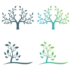 Abstract tree concept logo. Plant vector symbol.