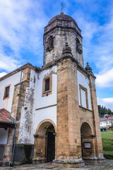 Fototapeta na wymiar Santa Maria de Sabada Church in Llastres, small town located in Asturias region of Spain