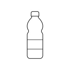 Plastic bottle icon. vector stock. black simple flat outline illustration isolated eps10 on white background