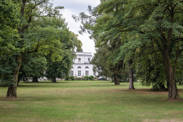 Fototapeta na wymiar Jablonna Palace in large park area in Jablonna village near Warsaw city, Poland