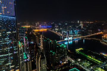 Fototapeta na wymiar Guangzhou by night
