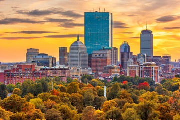 Boston, Massachusetts, USA Downtown Skyline